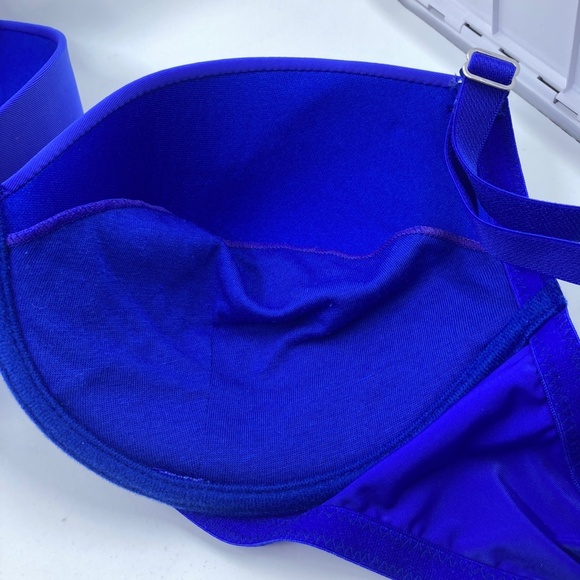 Fredericks of Hollywood Solid Royal Blue XTreme Push Up Bra 38B No Inserts - Picture 5 of 9
